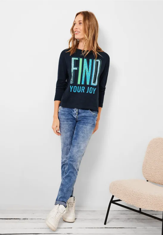 T-shirt avec wording deep blue
