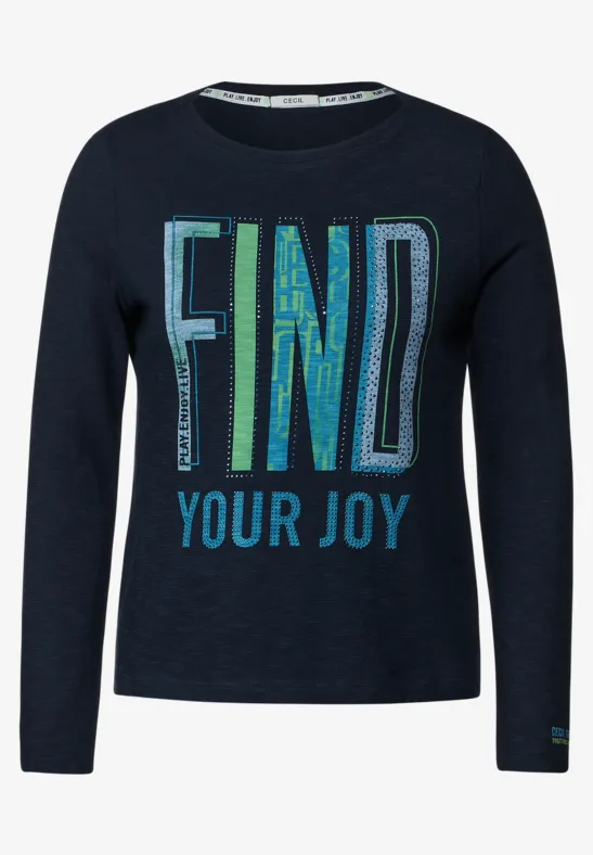 T-shirt avec wording deep blue