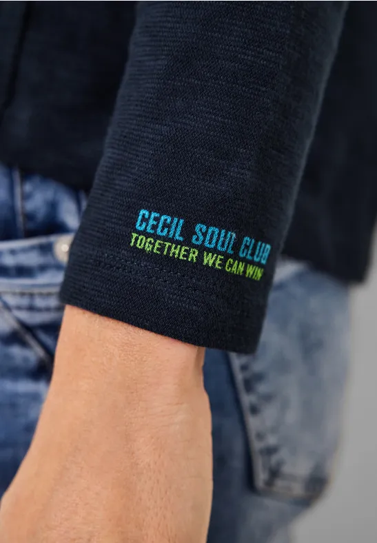 T-shirt avec wording deep blue