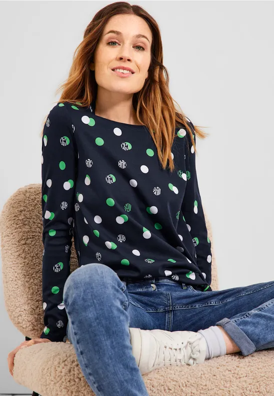 Big Dots Shirt deep blue