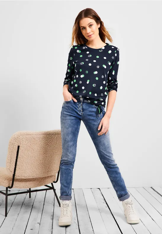 Big Dots Shirt deep blue