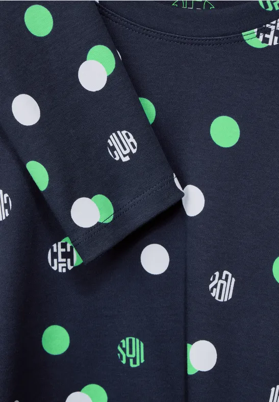 Big Dots Shirt deep blue