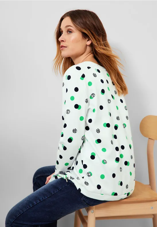Big Dots Shirt vanilla white