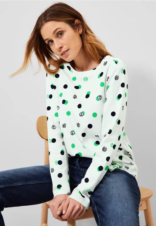 Big Dots Shirt vanilla white