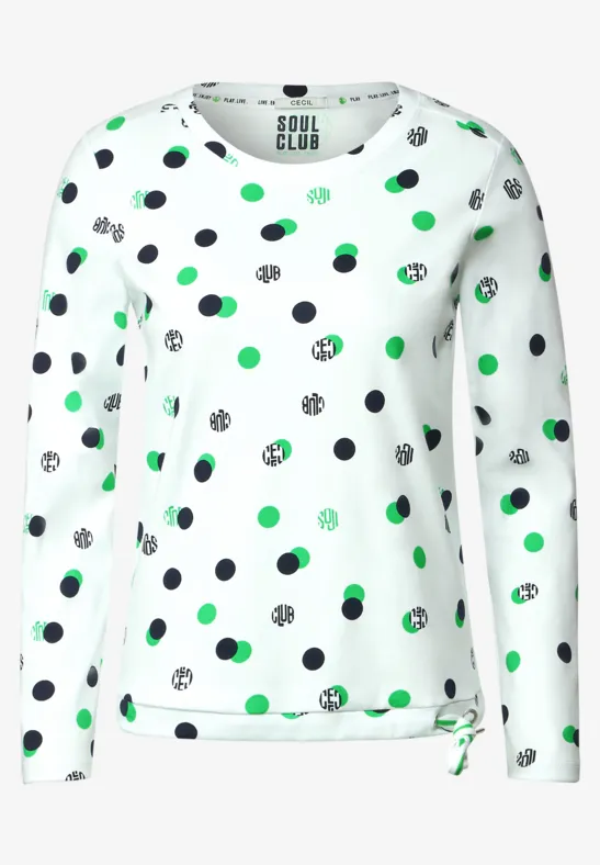 Big Dots Shirt vanilla white