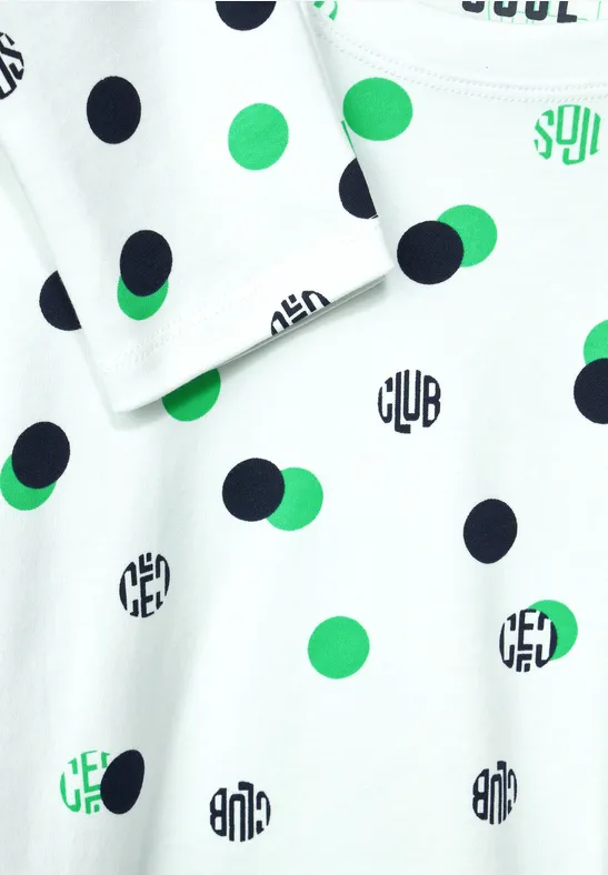 Big Dots Shirt vanilla white