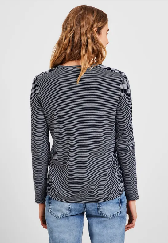 Shirt met elastische zoom deep blue