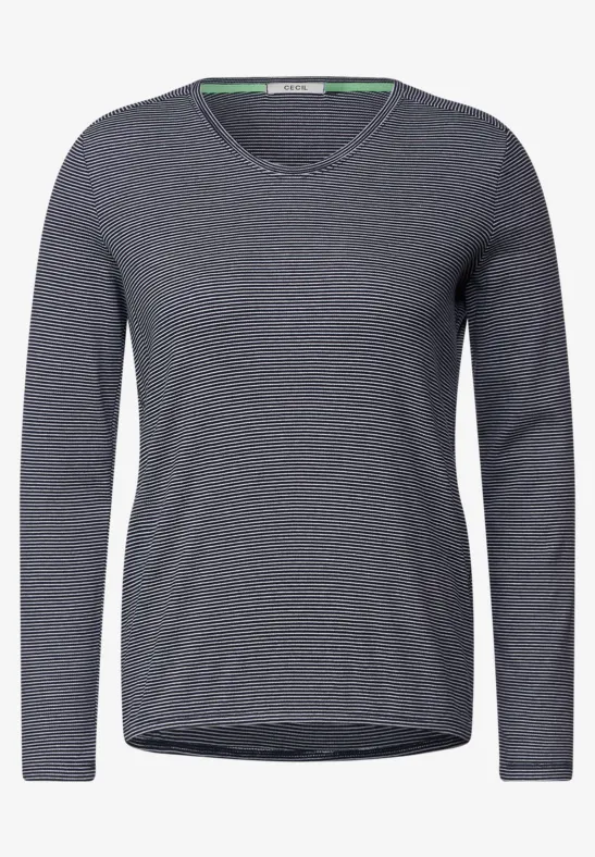 Shirt met elastische zoom deep blue