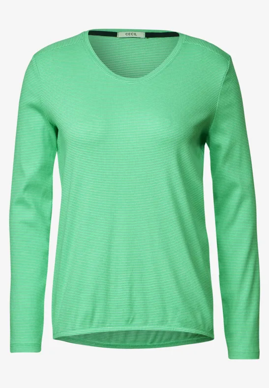 Shirt mit Elastiksaum smash green