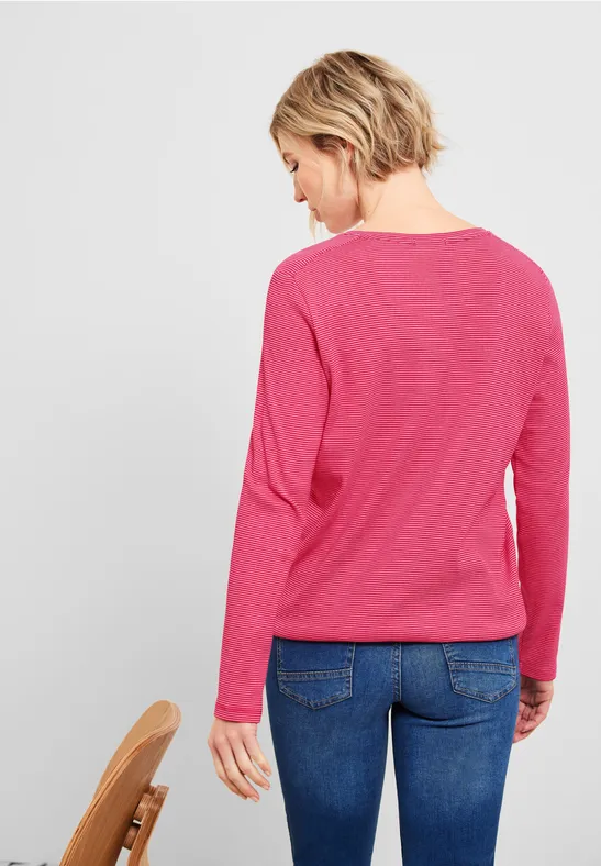 Shirt met elastische zoom fresh pink