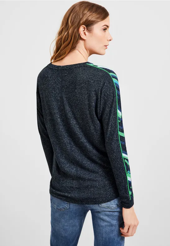 T-shirt avec imprimé all-over deep blue melange