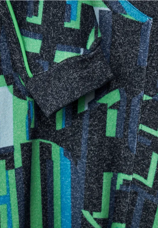 T-shirt avec imprimé all-over deep blue melange