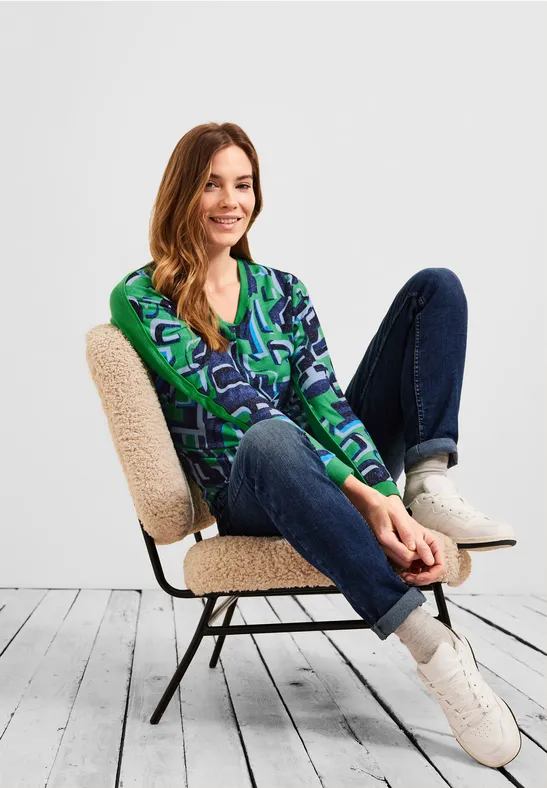 T-shirt avec imprimé all-over smash green melange
