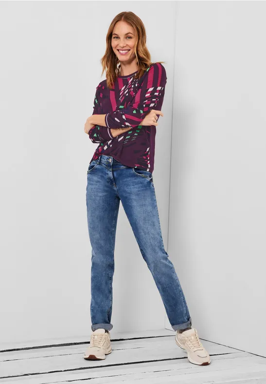 T-shirt avec imprimé all-over deep berry