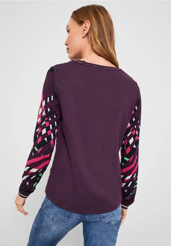 T-shirt avec imprimé all-over deep berry