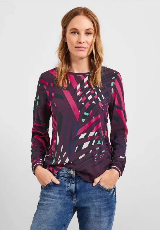 T-shirt avec imprimé all-over deep berry
