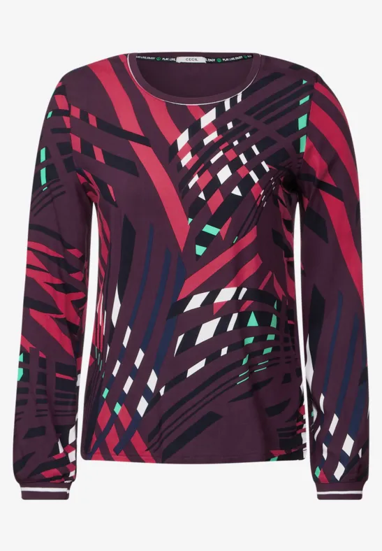 T-shirt avec imprimé all-over deep berry