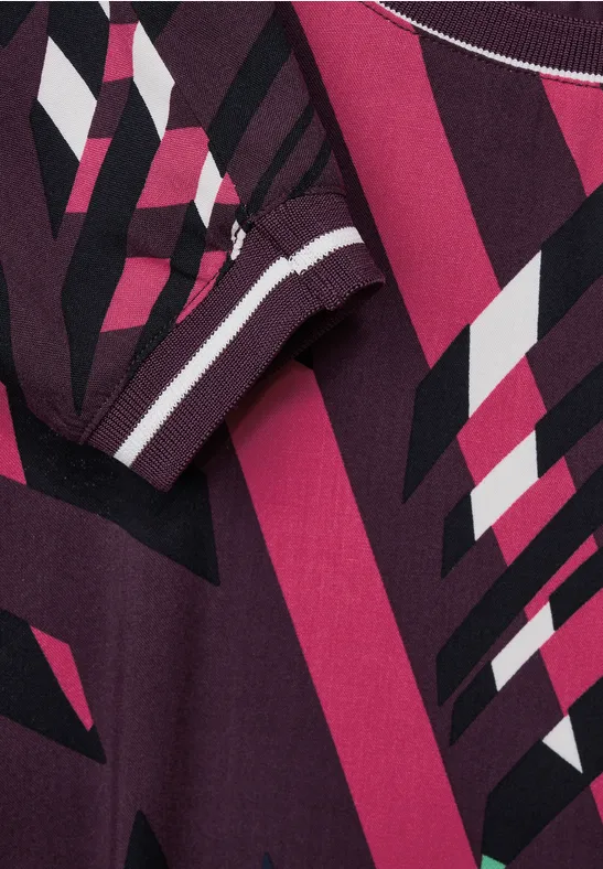 T-shirt avec imprimé all-over deep berry
