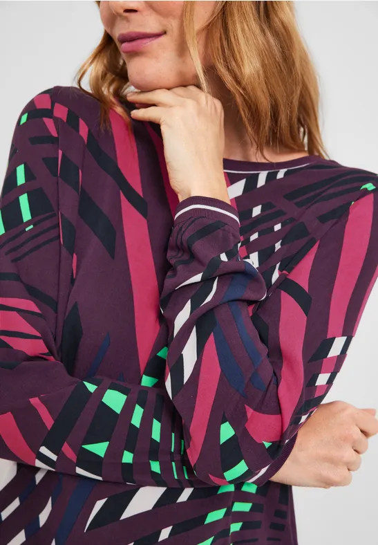 T-shirt avec imprimé all-over deep berry