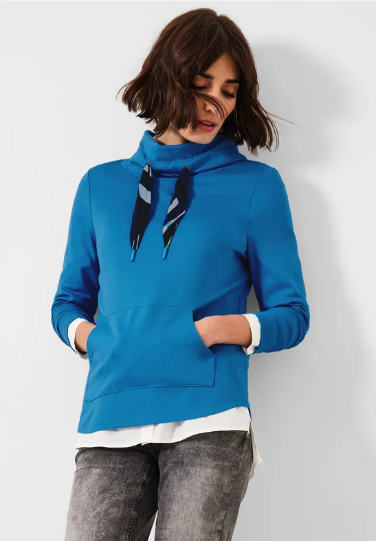 Shirt mit großem Kragen club blue