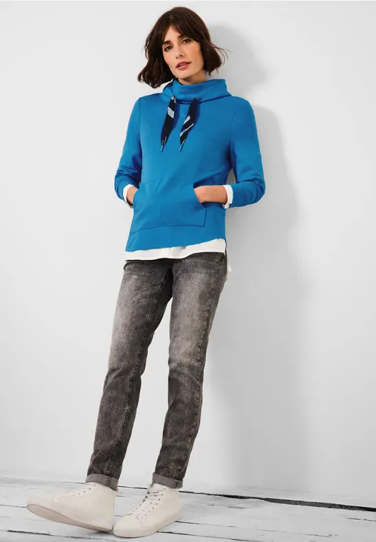 Shirt mit großem Kragen club blue