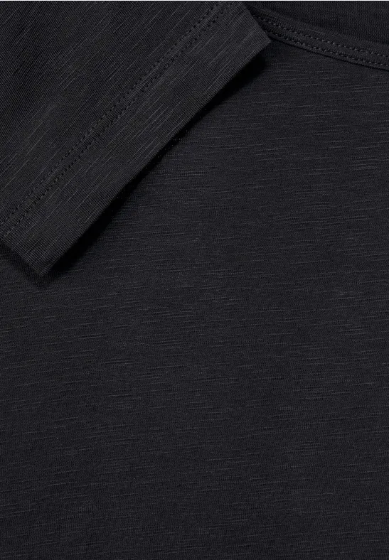 T-shirt basique à manches 3/4 Black