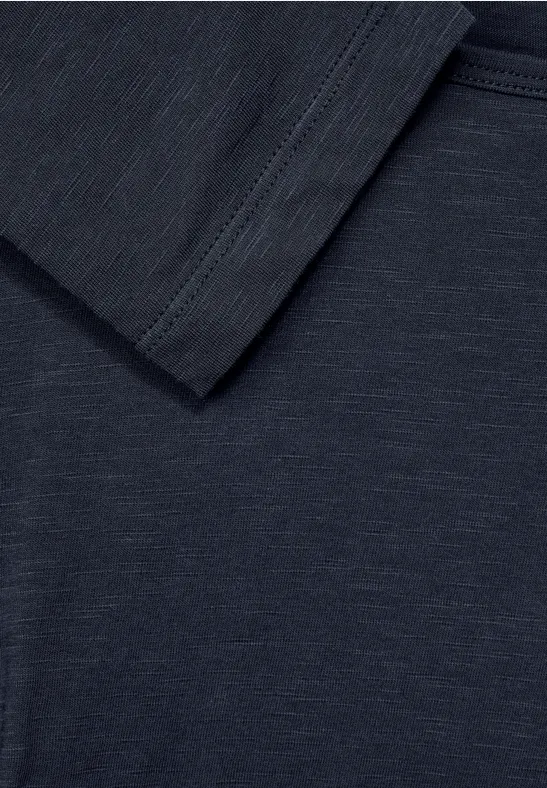 Basic Shirt mit 3/4-Ärmeln deep blue