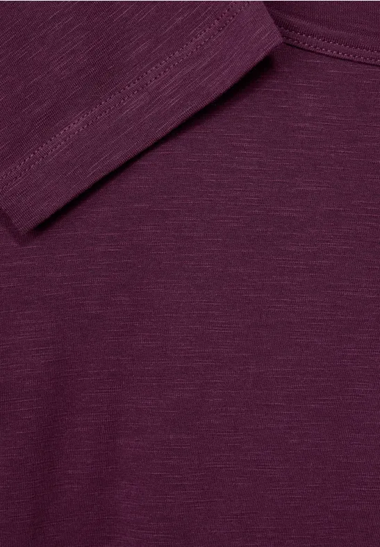 Basic Shirt mit 3/4-Ärmeln deep berry