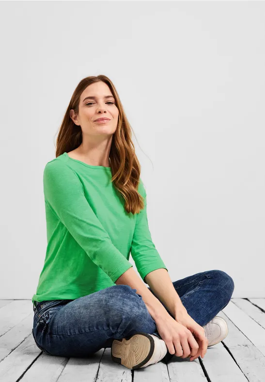 Shirt met 3/4-mouwen smash green