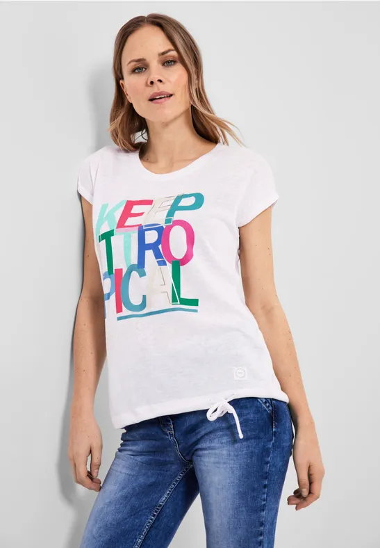 T-shirt met fotoprint White