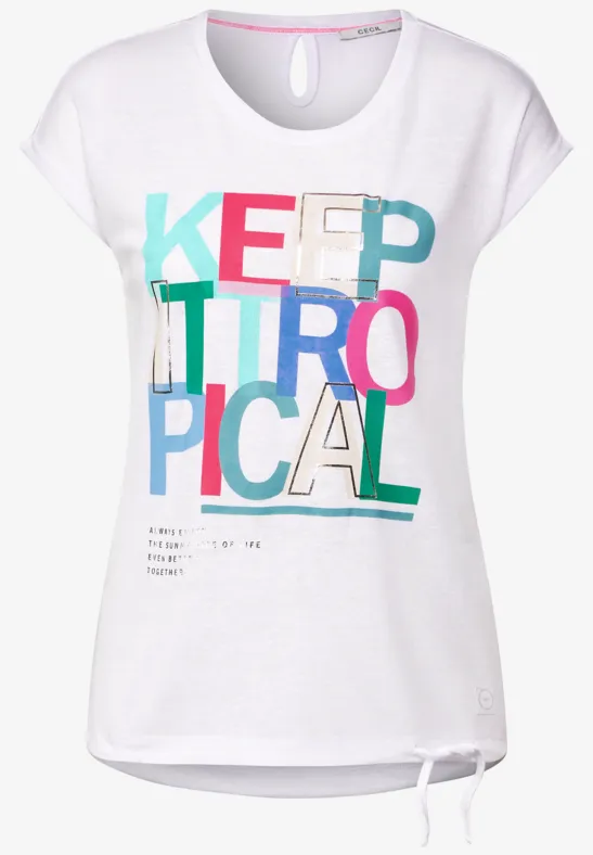T-shirt met fotoprint White