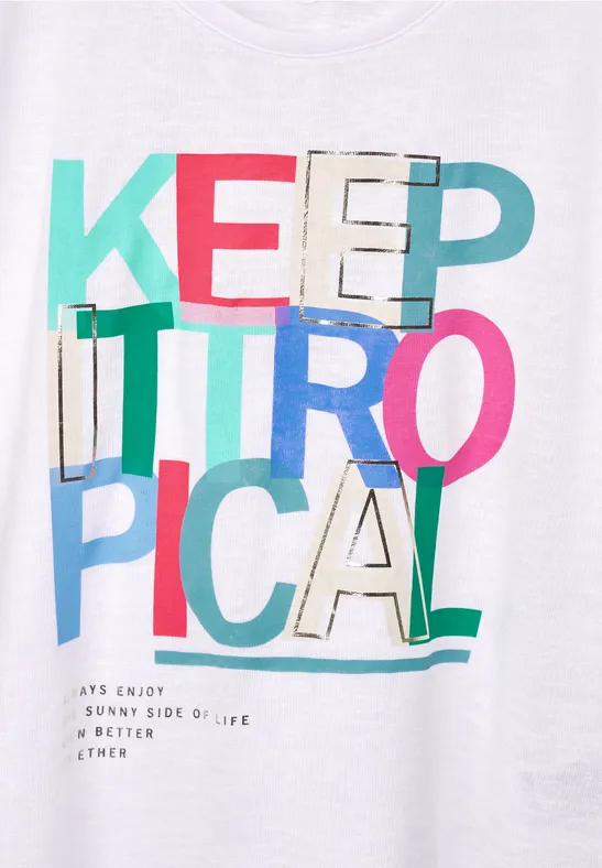 T-shirt met fotoprint White