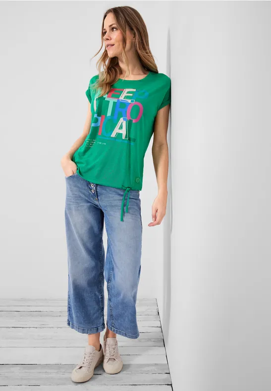 T-shirt met fotoprint trefoil green