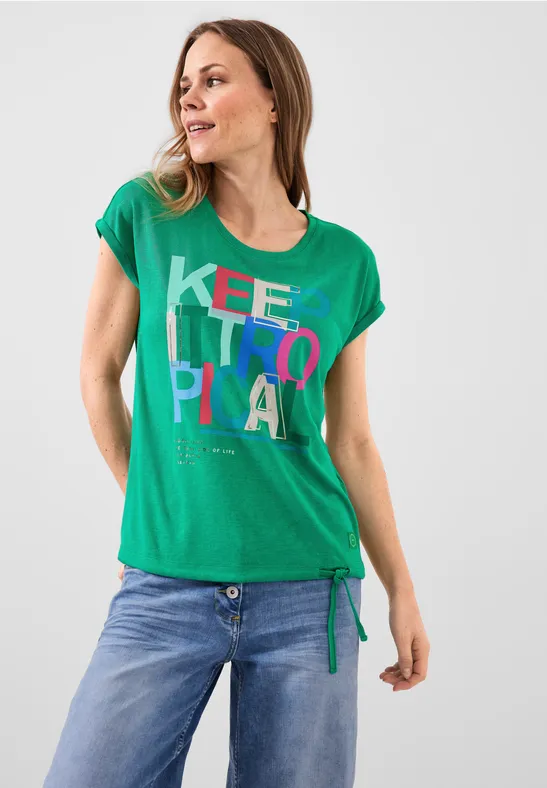 T-shirt met fotoprint trefoil green