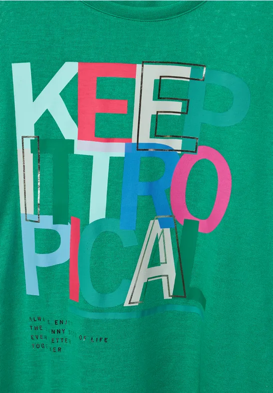 T-shirt met fotoprint trefoil green