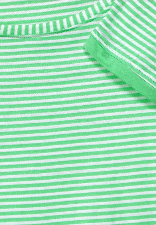 Basic Streifenshirt smash green