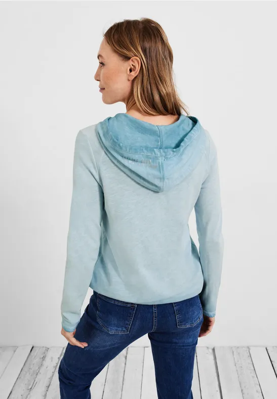 Kapuzen Shirt faded blue