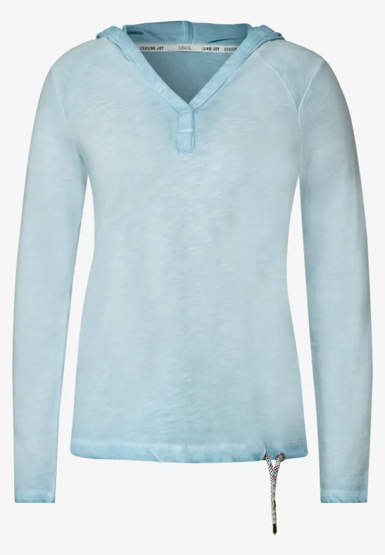 Kapuzen Shirt faded blue