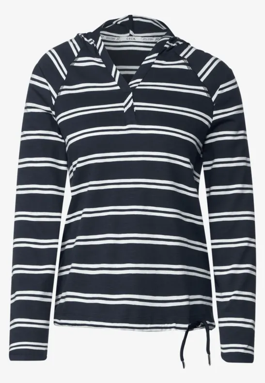 Sweatshirt mit Streifen deep blue