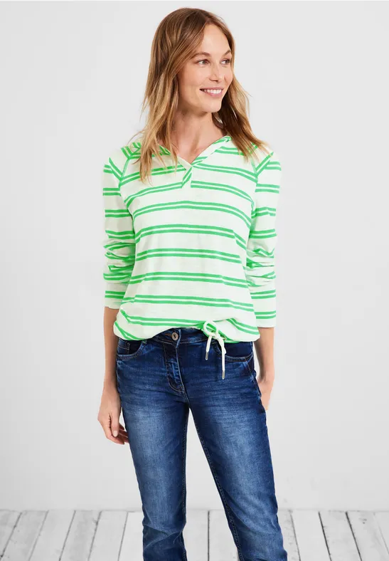 Sweatshirt mit Streifen vanilla white