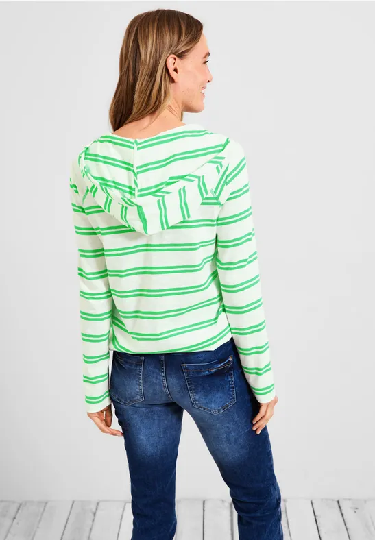 Sweatshirt mit Streifen vanilla white