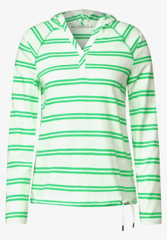 Sweatshirt mit Streifen vanilla white