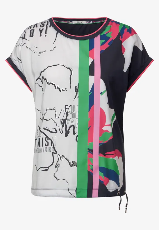 Shirt met print deep blue