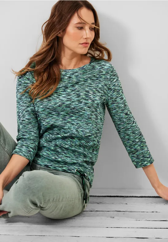 Multicolor Melange Shirt multi green melange