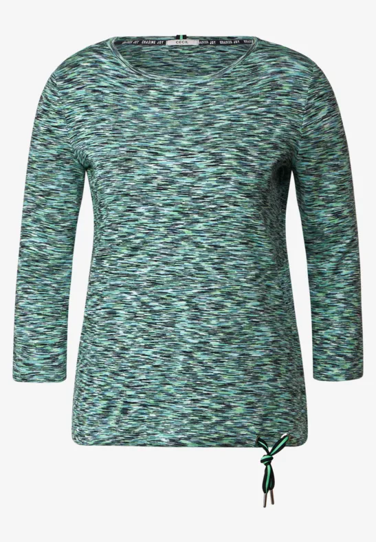 Multicolor Melange Shirt multi green melange