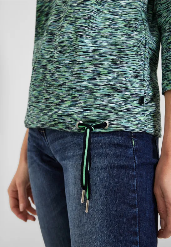 Multicolor Melange Shirt multi green melange