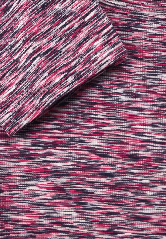 Multicolor gemêleerd shirt multi pink melange