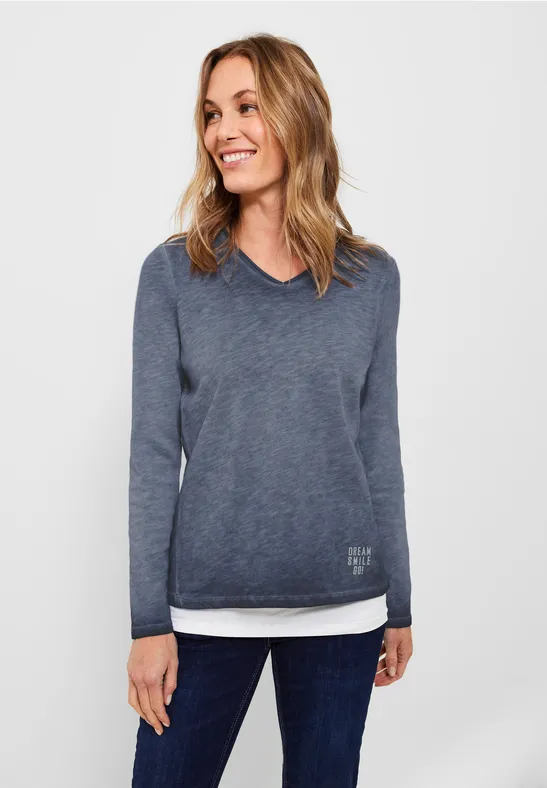 T-shirt aspect délavé deep blue