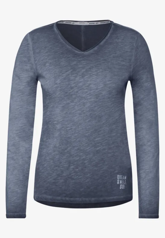 T-shirt aspect délavé deep blue