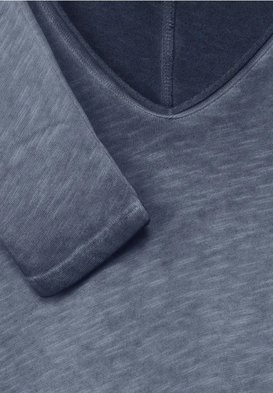 T-shirt aspect délavé deep blue